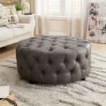 Latoya Round Ottoman CM-AC6289GY By Furniture of America 8