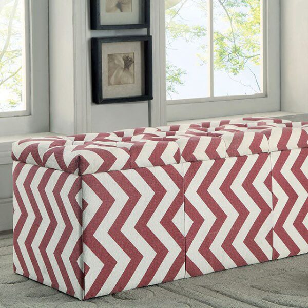 Zahra Storage Ottoman CM-BN6031RD By Furniture of America 12