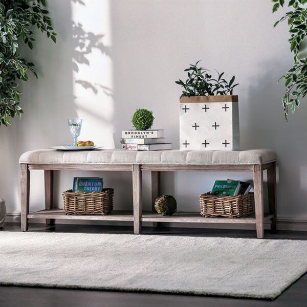 Tayah Bench CM-BN5666BG-3A By Furniture of America 4