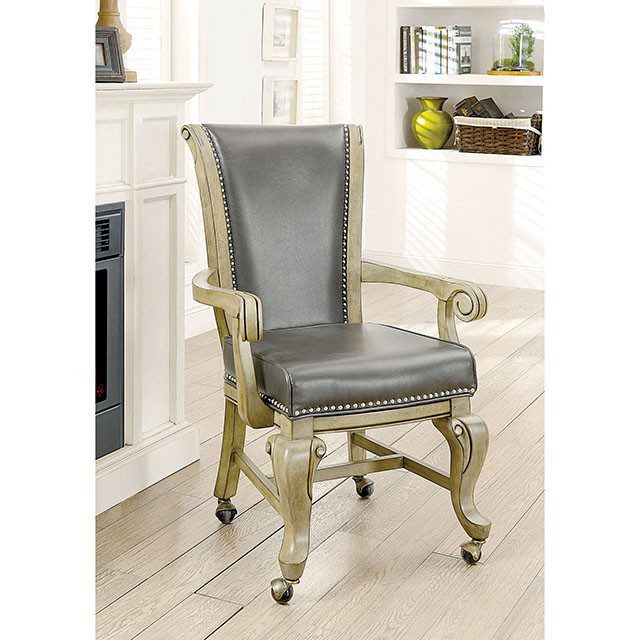 Melina Arm Chair (2/Box) CM-GM367GY-AC-2PK By Furniture of America