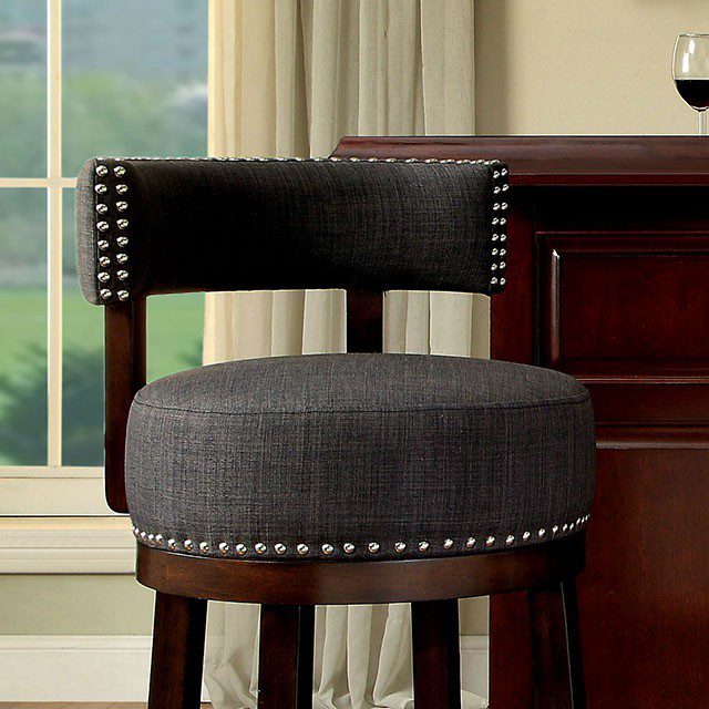 Lynsey 30″ Bar Stool (2/Box) CM-BR6252GY-29-2PK By Furniture of America