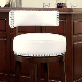 Shirley 25″ Bar Stool (2/Box) CM-BR6251WH-24-2PK By Furniture of America
