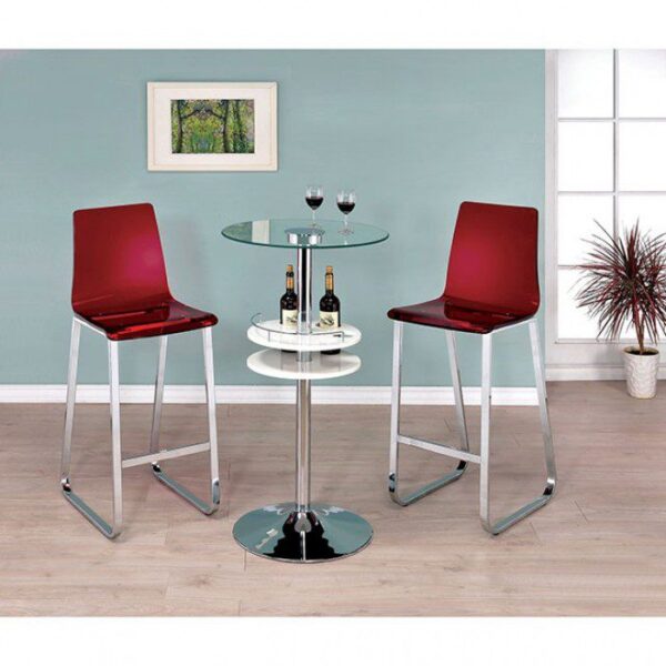 Xena Bar Chair (2/Box) CM3990RD-BC-2PK By Furniture of America 6