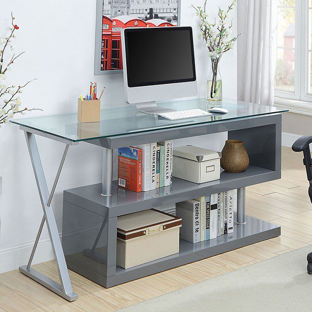 Bronwen Computer Desk CM-DK6131GY By Furniture of America