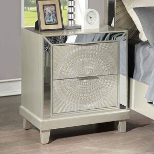 Valletta Night Stand Foa7157N By Furniture Of America | Mobilia Cleopatra Valletta Night Stand FOA7157N By Furniture of America