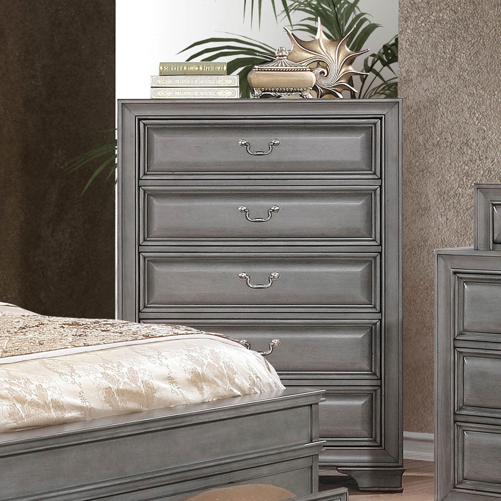 Brandt Cm7302Gy-C By Furniture Of America Bedroom Chest Of Drawers Mobilia Cleopatra 10 Brandt CM7302GY-C By Furniture of America 10
