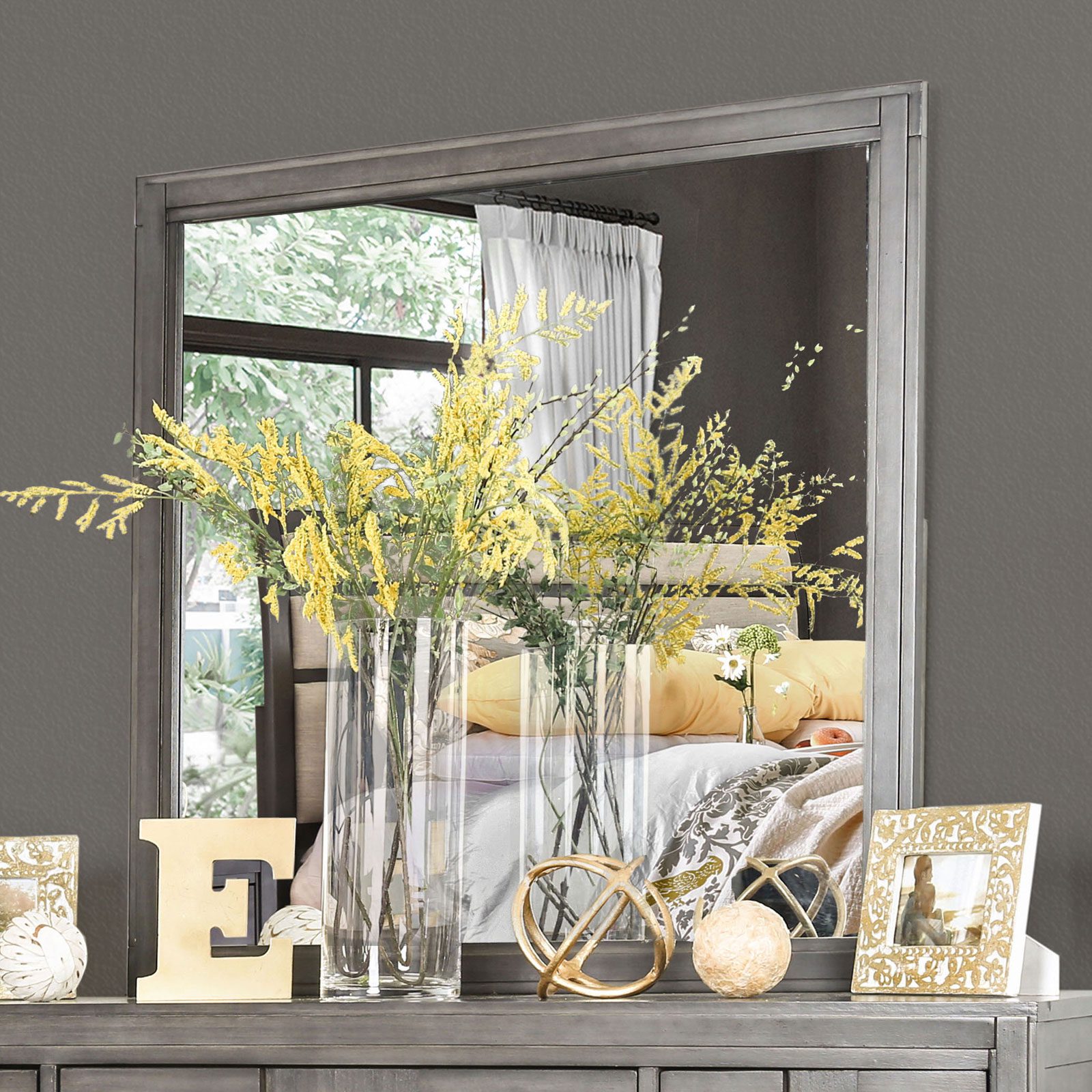 Berenice Mirror CM7580GY-M By Furniture of America