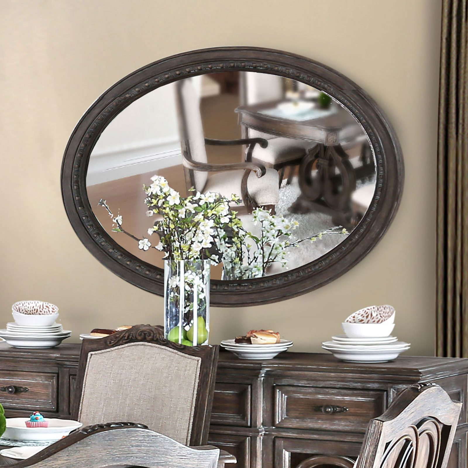 Arcadia Oval Mirror CM3150MO By Furniture of America 4