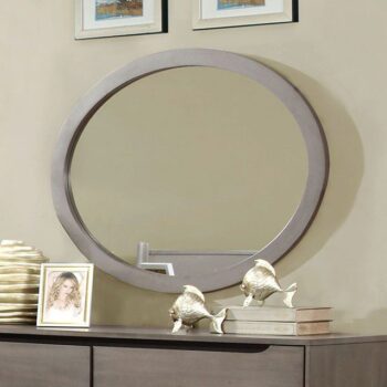 Lennart Oval Mirror CM7386GY-MO By Furniture of America