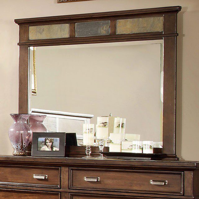 Brown Cherry Alcazar Mirror CM7985M By Furniture of America