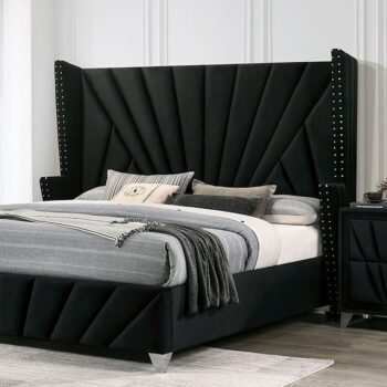Black Carissa Bed CM7164BK By Furniture of America