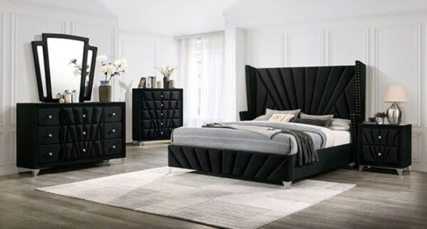Black Carissa Bed CM7164BK By Furniture of America 10