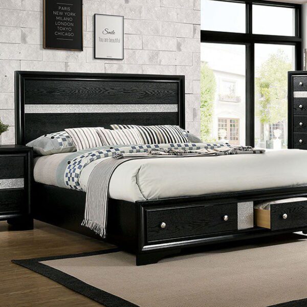 Chrissy Bed CM7552BK By Furniture of America 7