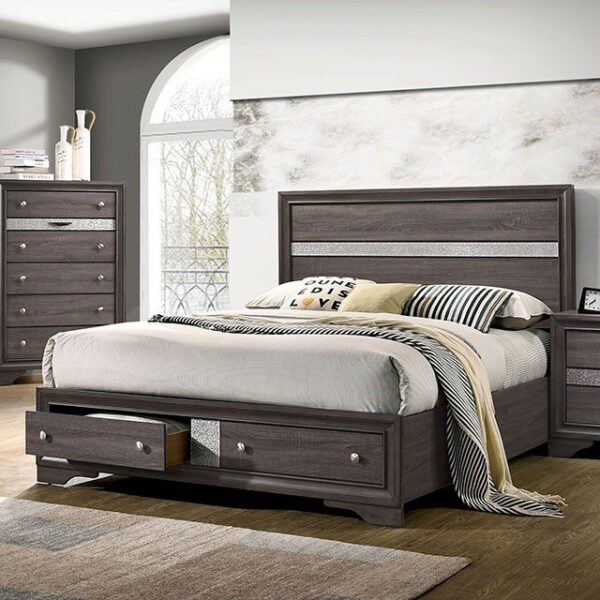 Gray Chrissy Bed CM7552GY By Furniture of America 5