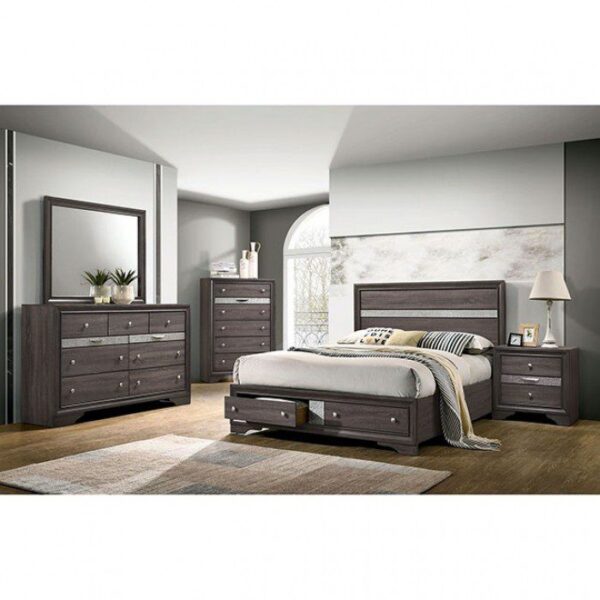 Gray Chrissy Bed CM7552GY By Furniture of America 6