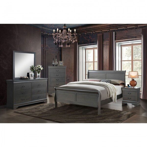 Louis Philippe Bed CM7866GY  By Furniture of America 9