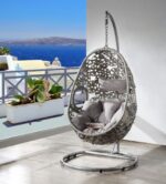 Sigar Gray Hanging Chair by ACME Chair & Bench Mobilia Cleopatra 13 Sigar Gray Hanging Chair by ACME 13