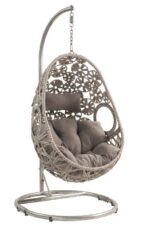 Sigar Gray Hanging Chair by ACME Chair & Bench Mobilia Cleopatra 14 Sigar Gray Hanging Chair by ACME 14