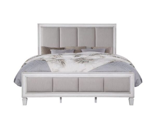 Light Gray Linen Katia Bed By ACME 9