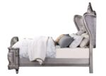 Velvet & Antique Platinum Finish Ausonia Bed by ACME 15