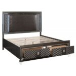Sawyer Queen Bed W/Led & Storage by ACME Luxury Beds Mobilia Cleopatra 10 Sawyer Queen Bed W/Led & Storage by ACME 10