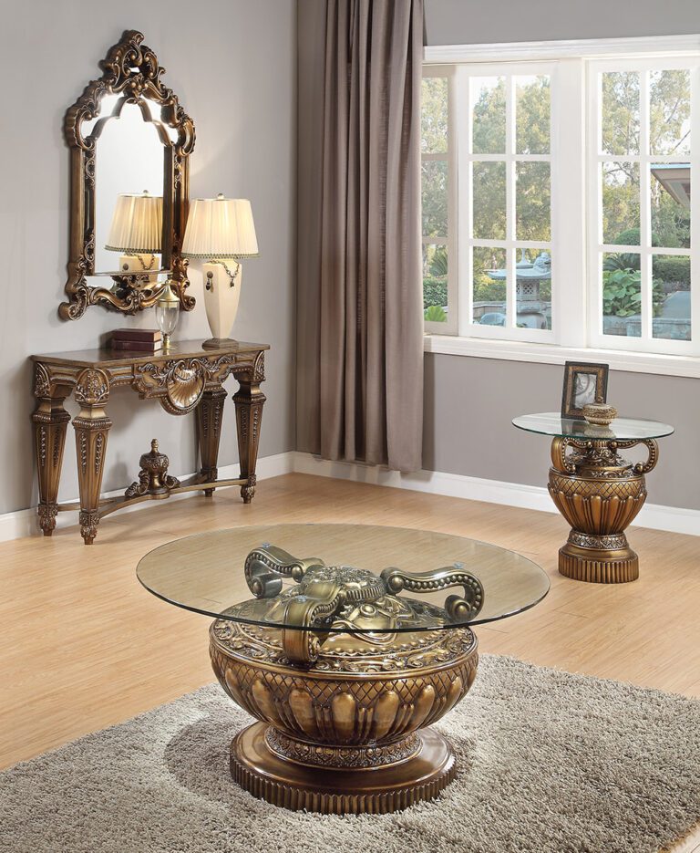 Luxury 7 PCs Dining Table Set HD-8024 By Homey Design 125