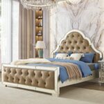 Champagne Silver Gold 5 PCs Bedroom Set HD-6000 By Homey Design Homey Design Special Orders Mobilia Cleopatra 18 Champagne Silver Gold 5 PCs Bedroom Set HD-6000 By Homey Design 18