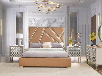 Silver 5 PCs Bedroom Set HD-6039 By Homey Design