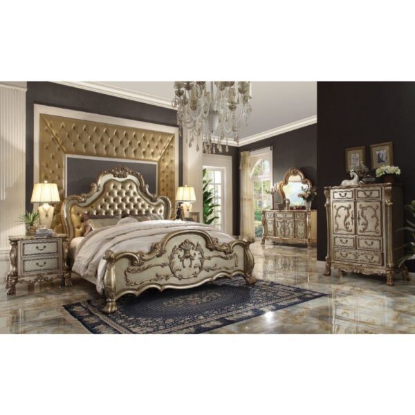 Dresden Bed With Button Tufted Headboard By ACME - Image 2