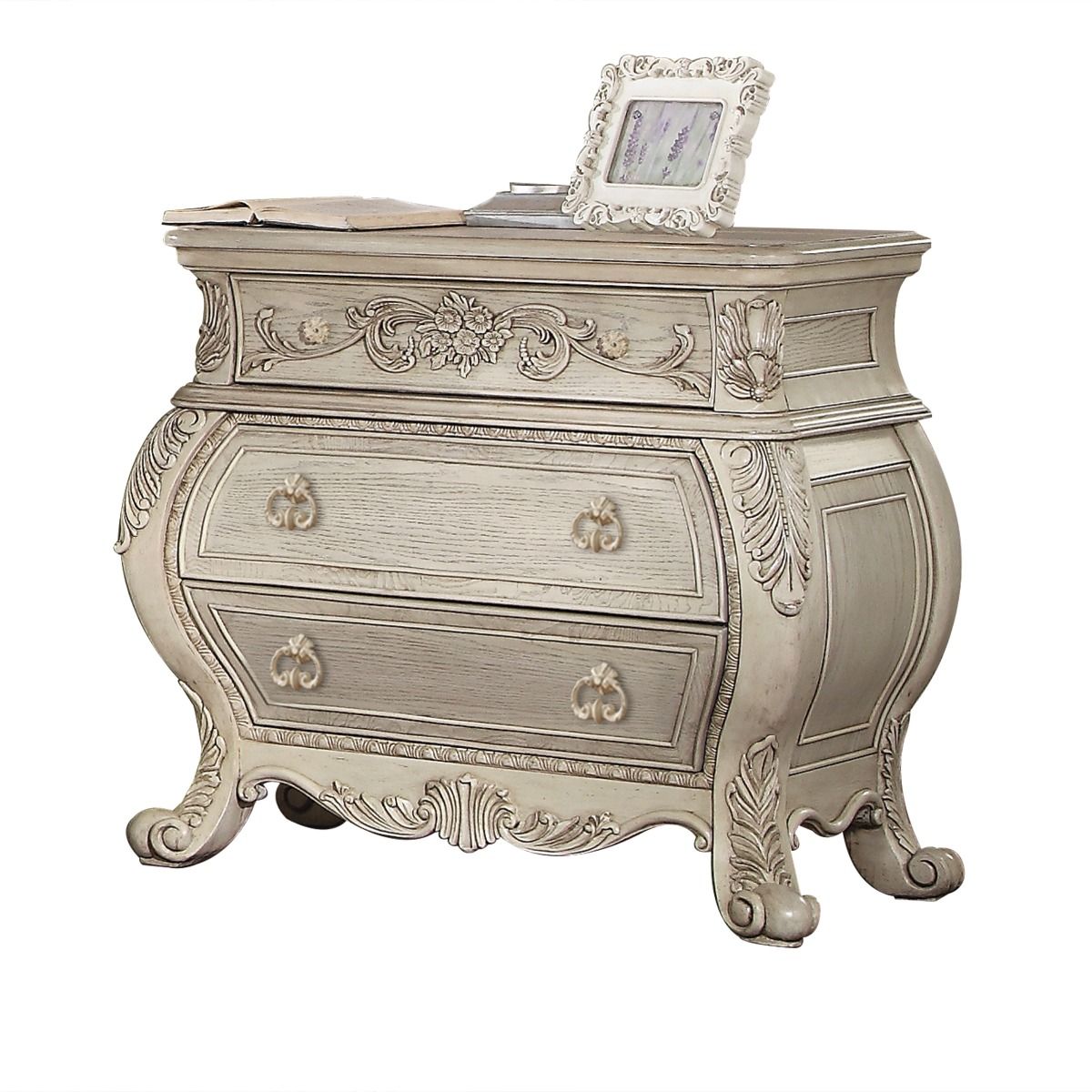 Antique White Finish Ragenardus Nightstand 27013 by ACME