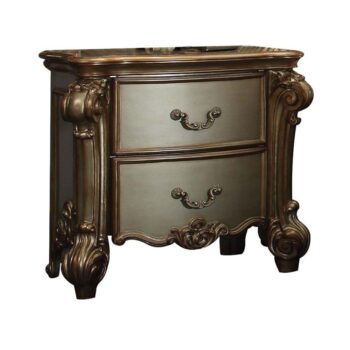 Vendome Nightstand in Gold Patina Finish 23003 by ACME