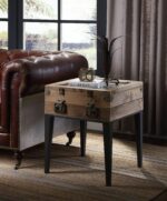 Rustic Oak Kolin Accent Table 97138 by ACME 17
