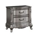 Antique Platinum Finish Ausonia Nightstand BD00604 by ACME Luxury Bedroom Furniture Mobilia Cleopatra 13 Antique Platinum Finish Ausonia Nightstand BD00604 by ACME 13