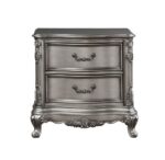 Antique Platinum Finish Ausonia Nightstand BD00604 by ACME Luxury Bedroom Furniture Mobilia Cleopatra 14 Antique Platinum Finish Ausonia Nightstand BD00604 by ACME 14