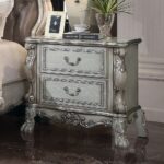 Vintage Bone White Finish Dresden Nightstand 28173 by ACME Luxury Bedroom Furniture Mobilia Cleopatra 21 Vintage Bone White Finish Dresden Nightstand 28173 by ACME 21