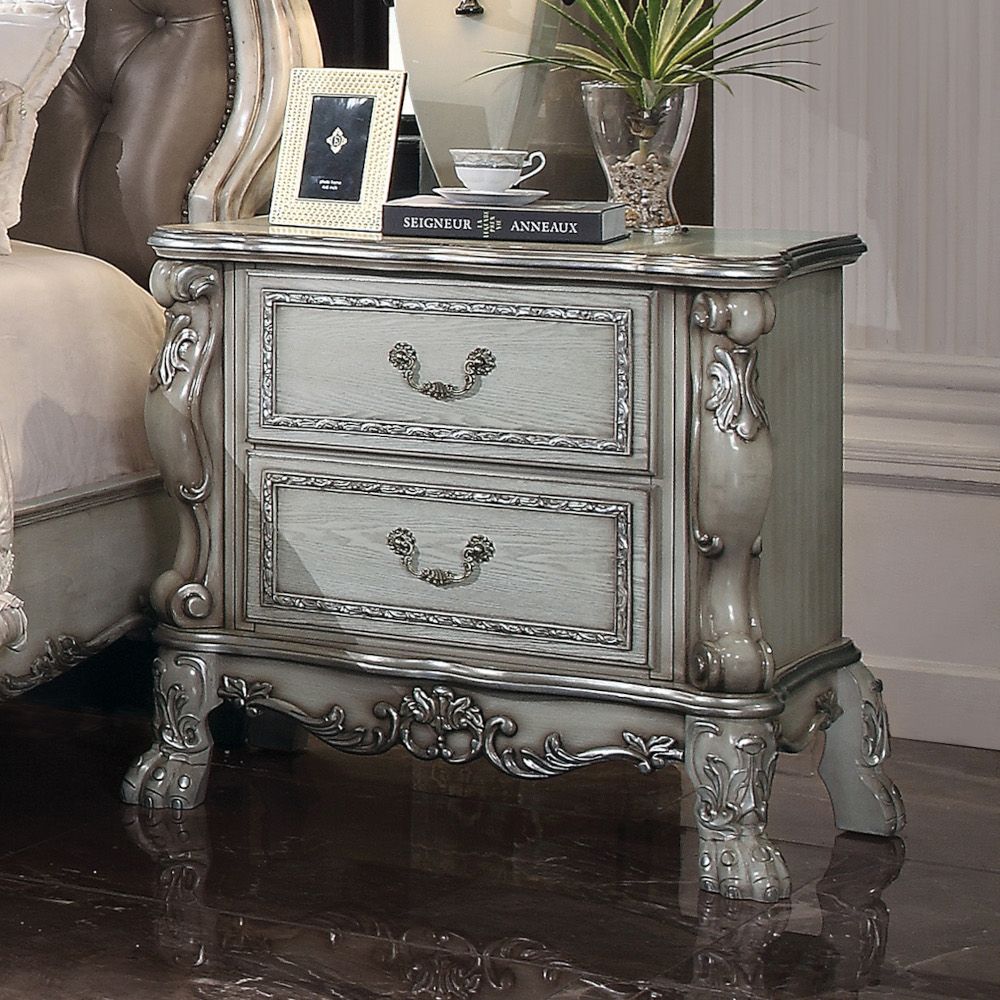 Vintage Bone White Finish Dresden Nightstand 28173 by ACME