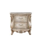 Golden Ivory Finish Gorsedd Nightstand W/Marble Top 27443 by ACME Luxury Bedroom Furniture Mobilia Cleopatra 14 Golden Ivory Finish Gorsedd Nightstand W/Marble Top 27443 by ACME 14