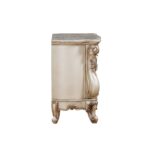 Golden Ivory Finish Gorsedd Nightstand W/Marble Top 27443 by ACME Luxury Bedroom Furniture Mobilia Cleopatra 15 Golden Ivory Finish Gorsedd Nightstand W/Marble Top 27443 by ACME 15
