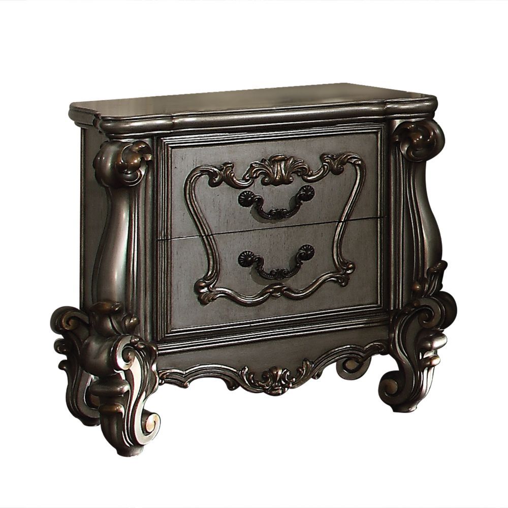Antique Platinum Finish Versailles Nightstand 26843 by ACME