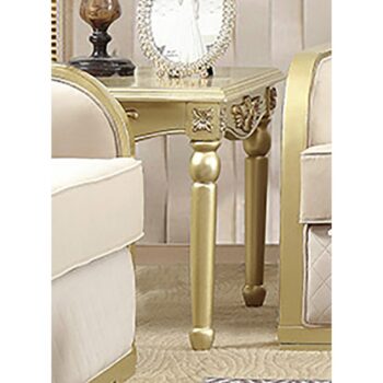 Metallic Gold End Table HD-699 By Homey Design