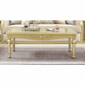 Metallic Gold Coffee Table Hd-699 By Homey Design | Mobilia Cleopatra Metallic Gold Coffee Table HD-699 By Homey Design