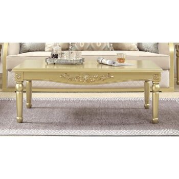 Metallic Gold Coffee Table HD-699 By Homey Design