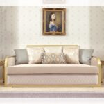 Metallic Gold Sofa HD-699 By Homey Design 7