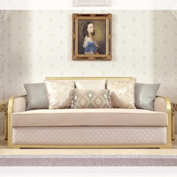 Metallic Gold Sofa HD-699 By Homey Design