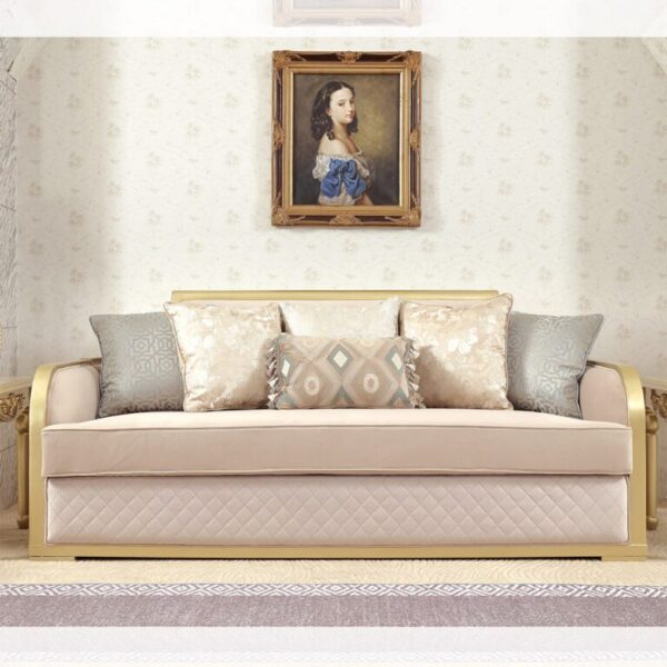 Metallic Gold Sofa HD-699 By Homey Design 5