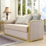Metallic Gold Sofa HD-699 By Homey Design 8