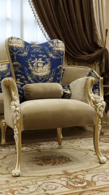 Handmade Napoleon Blue Chair 1