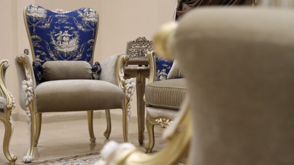 Handmade 5Pcs- Napoleon Blue Sofa Set - Image 10