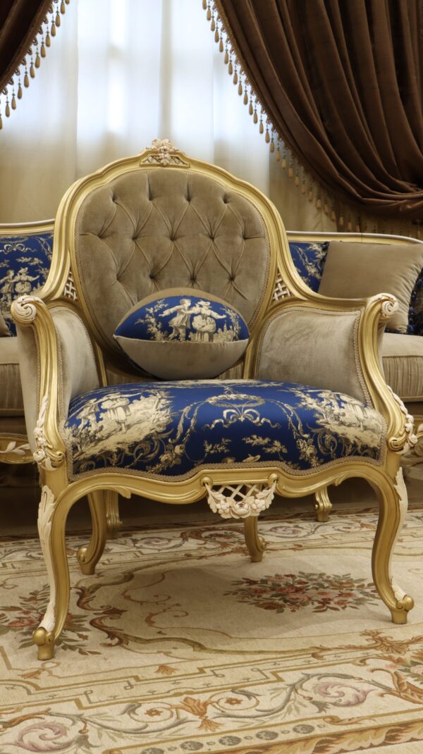 Handmade Napoleon Blue Chair 2 8