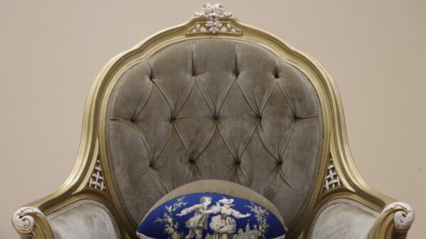 Handmade 5Pcs- Napoleon Blue Sofa Set - Image 14